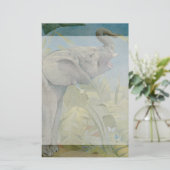 Vintager afrikanischer Elefant im Dschungel, EJ De Briefpapier (Stehend Vorderseite)