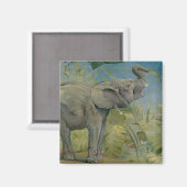 Vintager afrikanischer Elefant im Dschungel, EJ De Magnet (Vorderseite/Rückseite)