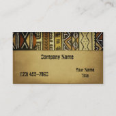 Vintager afrikanischer Schlamm-Stoff Visitenkarte (Vorderseite)