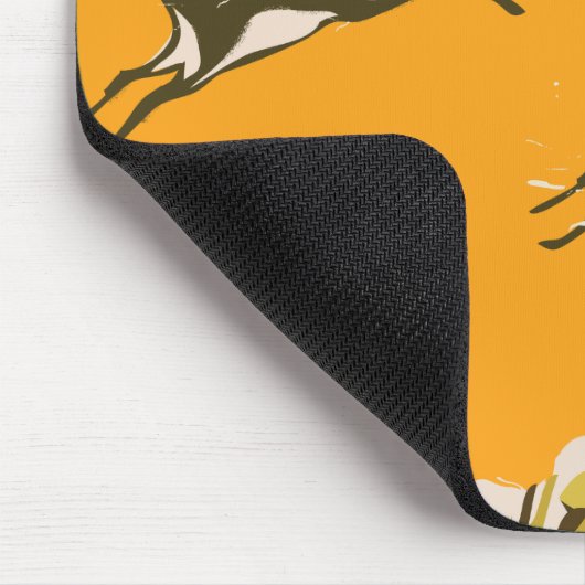 Vintager afrikanischer Urlaubstext Mousepad (Ecke)