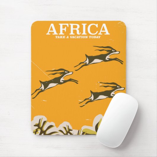 Vintager afrikanischer Urlaubstext Mousepad (Mit Mouse)