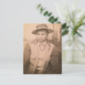 Vintager Afroamerikaner Postkarte (Stehend Vorderseite)