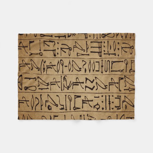 Vintager ägyptischer Hieroglyphen-Papier-Druck Fleecedecke (Vorderseite (Horizontal))