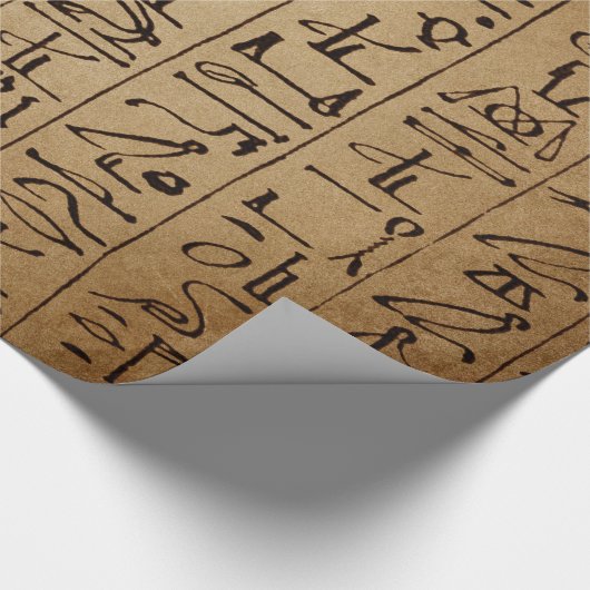Vintager ägyptischer Hieroglyphen-Papier-Druck Geschenkpapier (Ecke)