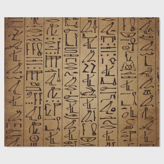 Vintager ägyptischer Hieroglyphen-Papier-Druck Geschenkpapier (Flach)