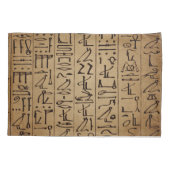 Vintager ägyptischer Hieroglyphen-Papier-Druck Kissenbezug (Rückseite-Links)