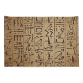 Vintager ägyptischer Hieroglyphen-Papier-Druck Kissenbezug (Rückseite-Rechts)