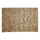 Vintager ägyptischer Hieroglyphen-Papier-Druck Kissenbezug (Vorderseite-Rechts)
