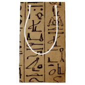 Vintager ägyptischer Hieroglyphen-Papier-Druck Kleine Geschenktüte (Vorderseite)