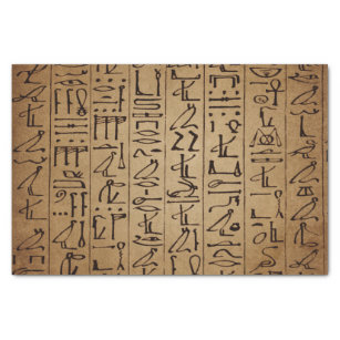 Vintager ägyptischer Hieroglyphen-Papier-Druck Seidenpapier