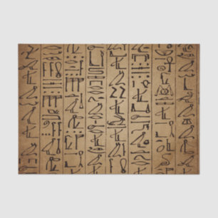 Vintager ägyptischer Hieroglyphen-Papier-Druck Seidenpapier