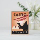 Vintager ägyptischer Reiseart Deko Postkarte (Stehend Vorderseite)