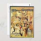 Vintager Ägyptischer Themenbahndruck Postkarte (Vorne/Hinten)