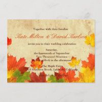 Vintager Ahorn Blätter Herbstfarben Hochzeit