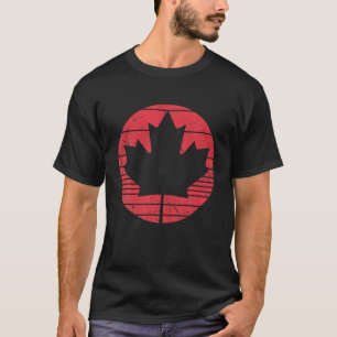 Vintager Ahornkanadischer Tag Proud Kanadische Fla T-Shirt