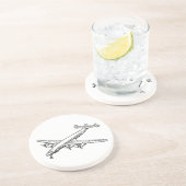 Vintager Airliner Getränkeuntersetzer (Seite)