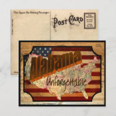Vintager Alabama Staat Alte Postkarte (Vorne/Hinten)