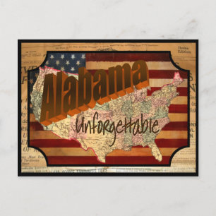 Vintager Alabama Staat Alte Postkarte