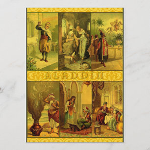 Vintager Aladdin WeihnachtsMontage Einladung