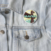 Vintager Alaska-Totem-Seeadler Button (Beispiel)