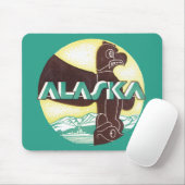 Vintager Alaska-Totem-Seeadler Mousepad (Mit Mouse)