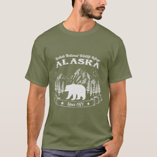 Vintager Alaskakodiak-Bärn-T - Shirt (Vorderseite)