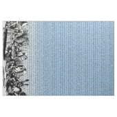 Vintager Alignment-Text und doppelter Rand blau Stoff (Fat Quarter (45,7 x 55,9 cm))