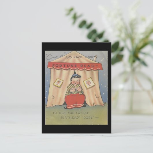 Vintager alles- Gute zum Postkarte (Stehend Vorderseite)