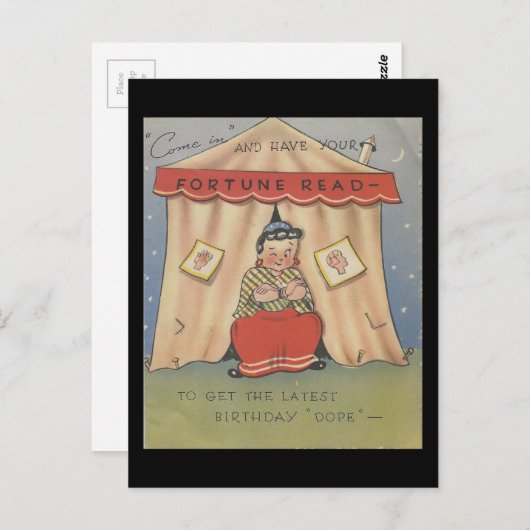 Vintager alles- Gute zum Postkarte (Vorne/Hinten)