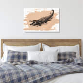 Vintager Alligator Leinwanddruck (Insitu (Schlafzimmer))
