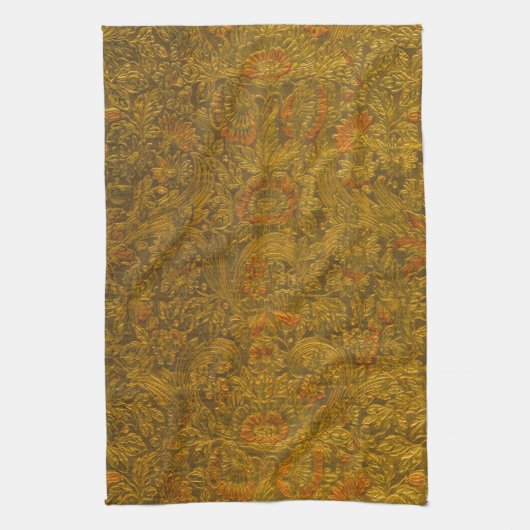 Vintager Allover mit Blumenmuster Geschirrtuch (Vertikal)