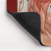 Vintager Alphones Mucha Tanz Mousepad (Ecke)