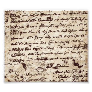 Vintager Altbrief Fotodruck