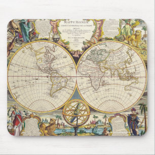 Vintager alte Weltkarte Geschichte-Liebhaber Mousepad