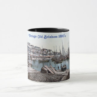 Vintager alter Brixham in den 80er Jahren Tasse