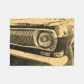 Vintager alter klassischer Auto-Scheinwerfer Fleecedecke (Vorderseite (Horizontal))