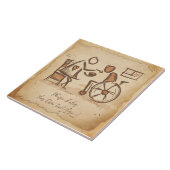 Vintager alter Modebetreuer, Pflegeassistent Fliese (Seite)