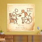 Vintager alter Modebetreuer, Pflegeassistent Leinwanddruck (Insitu (Wohnzimmer))