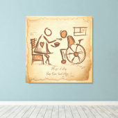 Vintager alter Modebetreuer, Pflegeassistent Leinwanddruck (Insitu (Holzboden))