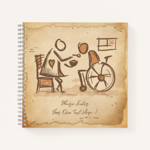 Vintager alter Modebetreuer, Pflegeassistent Notizblock