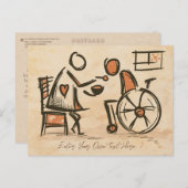 Vintager alter Modebetreuer, Pflegeassistent Postkarte (Vorne/Hinten)