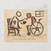Vintager alter Modebetreuer, Pflegeassistent Postkarte (Vorderseite)