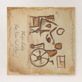 Vintager alter Modebetreuer, Pflegeassistent Puzzle (Horizontal)