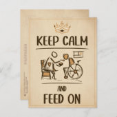 Vintager alter Modegärtner, Pflegegeschenk Postkarte (Vorne/Hinten)