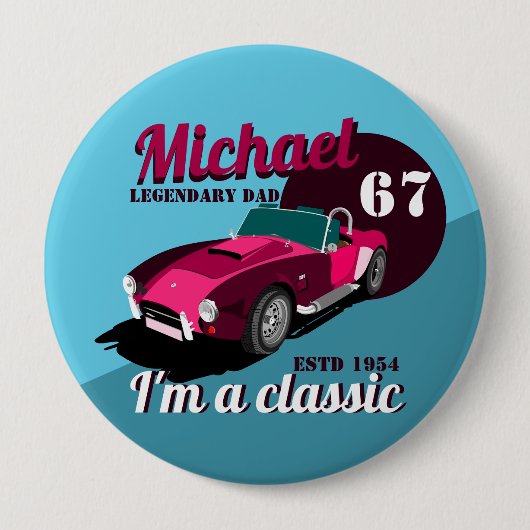 Vintager alter Name des legendären Papa Button (Vorderseite)