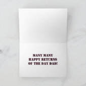 Vintager alter Name des legendären Papa Karte (Innenseite)