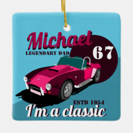 Vintager alter Name des legendären Papa Keramikornament