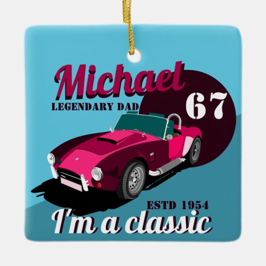 Vintager alter Name des legendären Papa Keramikornament (Vorderseite)