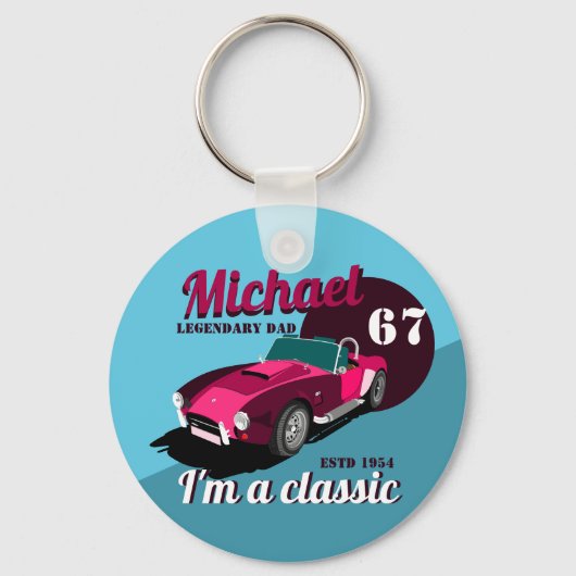 Vintager alter Name des legendären Papa Schlüsselanhänger (Vorderseite)