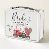 Vintager alter Rottraktor-Hefthof Metall Brotdose (Rückseite)